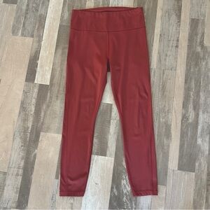 Athleta Ultimate Stash Pocket Leggings 7/8 Tights Women’s Small Burgundy